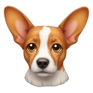 Ginger butterfly dog with big ears  sticker