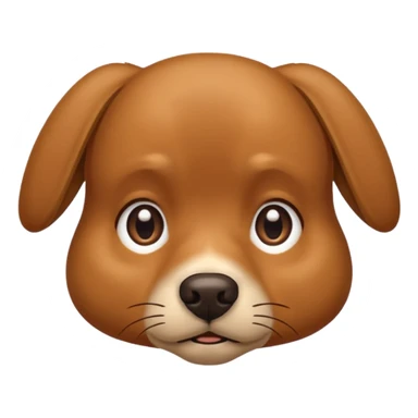 Brown dog whimpering sticker