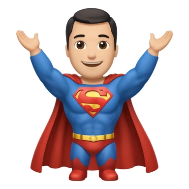 a moai emoji with a superman cape with the original face or the moai emoji with a super man saving people vibe like the superman there is some man waiting in the sky meme sticker
