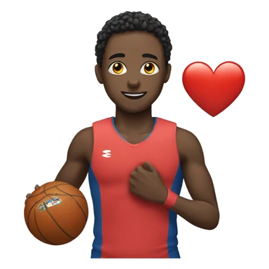 athlete with a heart sticker