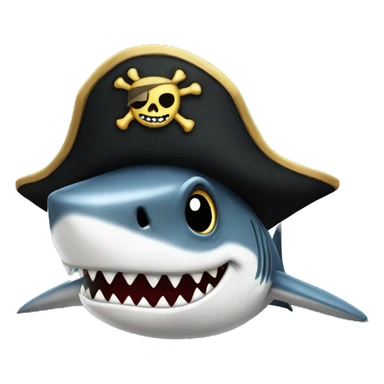 Pirate shark  sticker