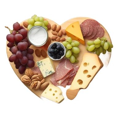 cute heart shaped charcuterie board with wine sticker