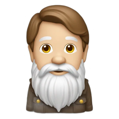garden gnome with brown hair sticker