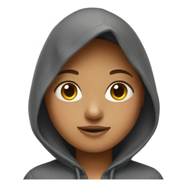 girl wearing hoodie sticker
