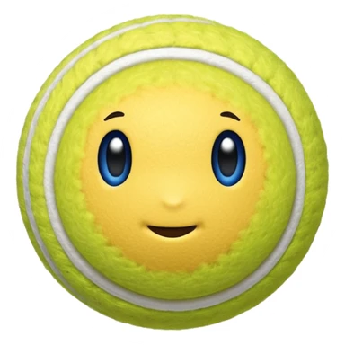 blue tennis ball sticker