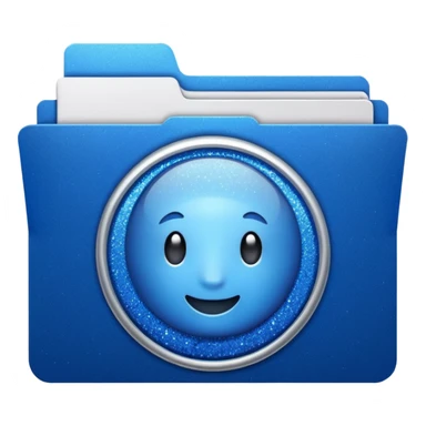 glitter past folder blue cyberpunk sticker