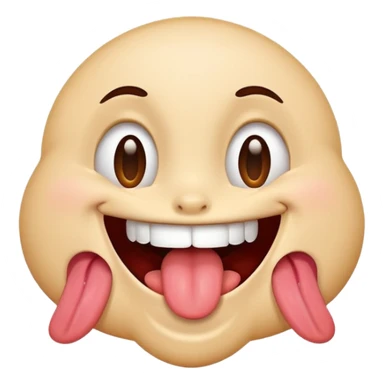 🤗 with tongue out cartoon sticker