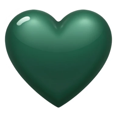 Dark green heart sticker