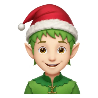 Male christmas elf sticker