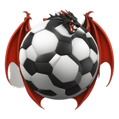 blason de football avec un dragon noir sticker
