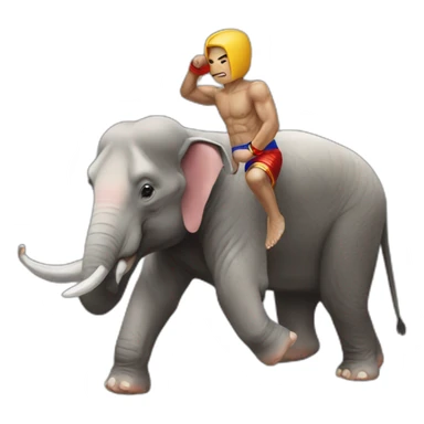 Asian Elephant muay thai  sticker