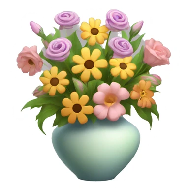 vase full of pretty flowers sticker