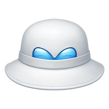 white hat, simple and clear sticker