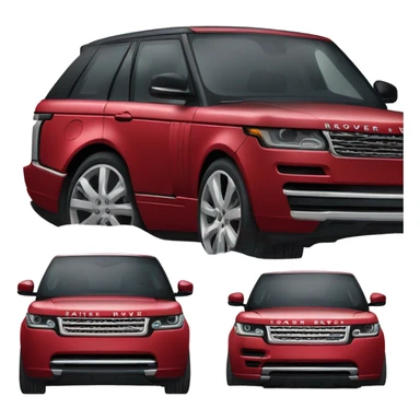 Red Range Rover front sticker