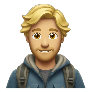 Blond guy in patagonia west sticker