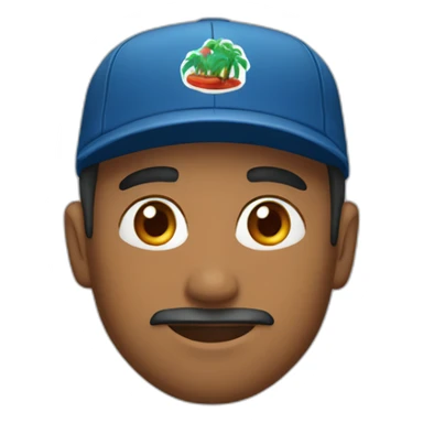 Man wearing cap omani sticker