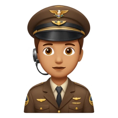 A pilot emoji character carefully inspecting something, as if “looking into it.” sticker