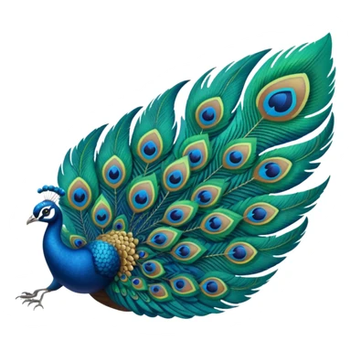 Peacock wing sticker