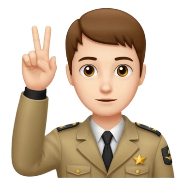 3 fingers salute from front point of view sticker