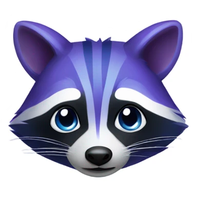 Blue and purple raccoon  sticker