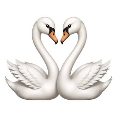 Two love swan  emoji sticker