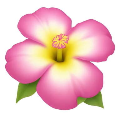 light yellow hibicus flower with pink in the middle sticker