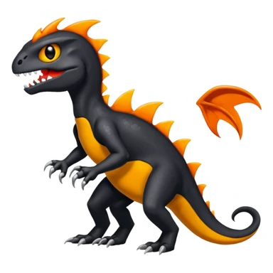 Shiny Duskull-Salandit-Charmeleon-Fakémon-hybrid-creature (full body)  sticker