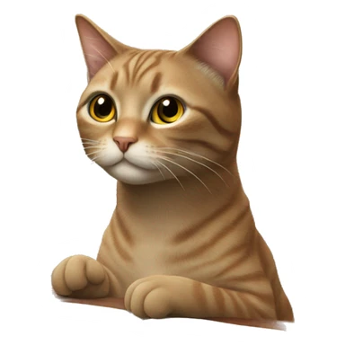 Cat on female woman’s study desk  sticker