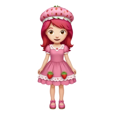 modern day cartoon character strawberry shortcake full body sticker