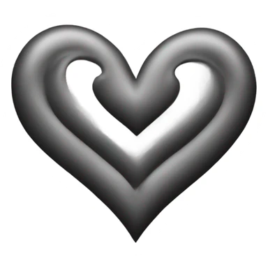 Heart black and white sticker