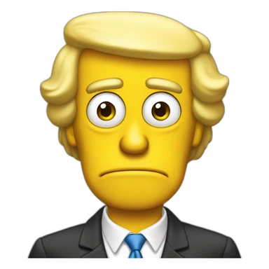 trump as homer simson sticker