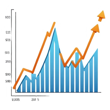 divergence chart with upward and downward trending lines sticker