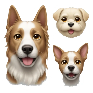 cat and dog combined sticker