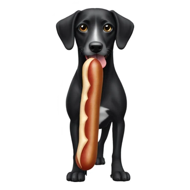 Perro salchicha negro con manchitas blancas  sticker