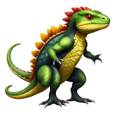 Haxorus-Axew-Fraxure-hybrid (full body) sticker