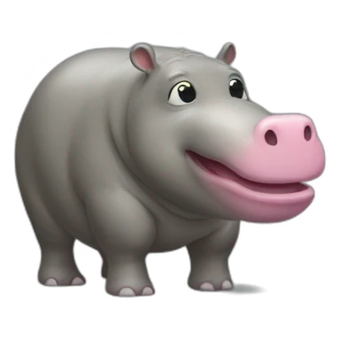 un hippopotame qui a le covif sticker