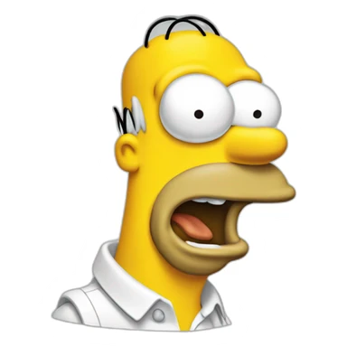iconic homer simpson sticker