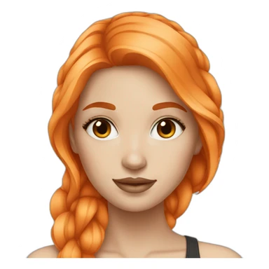 beautiful-fashion-white-girl orange hair sticker