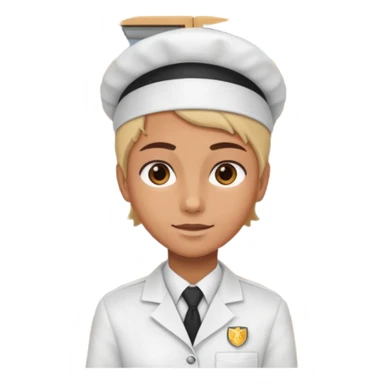 hazme una persona atendiendo en un comedor universitario detras de una vitrina sticker