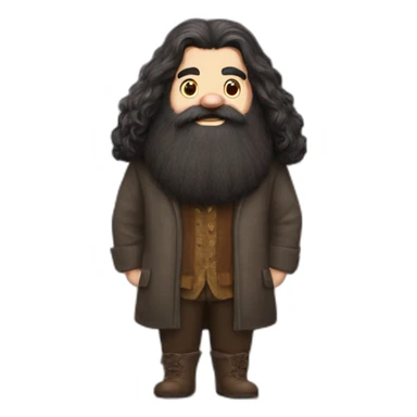 Hagrid whit sort hear sticker