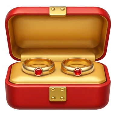 Couple of ring in red box sticker