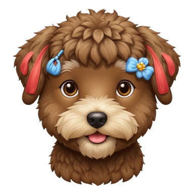 Brown schnoodle  sticker