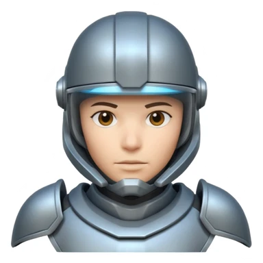 futuristic armored soldier portrait, head and shoulders only, helmet visor, sci-fi armor details, 3D cartoon, mobile game icon style, clean background, no text, no watermark

 sticker