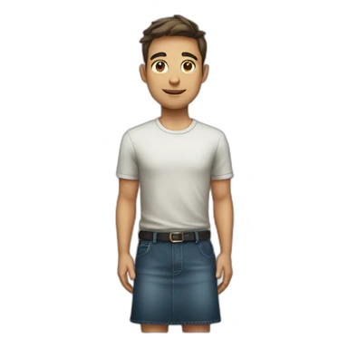 Cute guy in skirt sticker