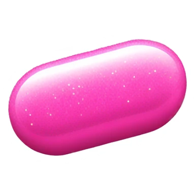 Pink glittery pill sticker