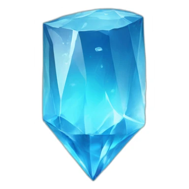 Blue crystal in bag sticker