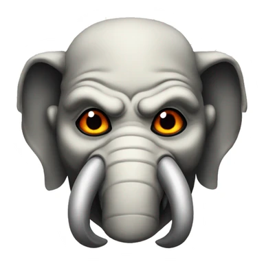 oni japanese mask elephant sticker