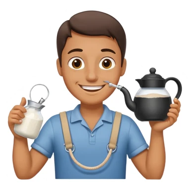 Salt Jug with leash in it hand sticker