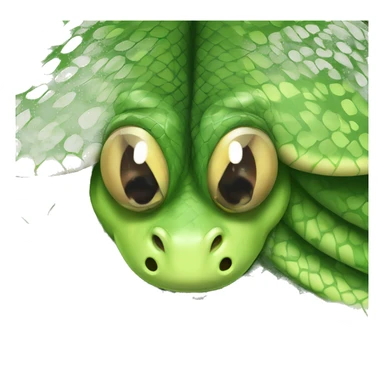 Big Green Indian Python Head Small Eyes sticker