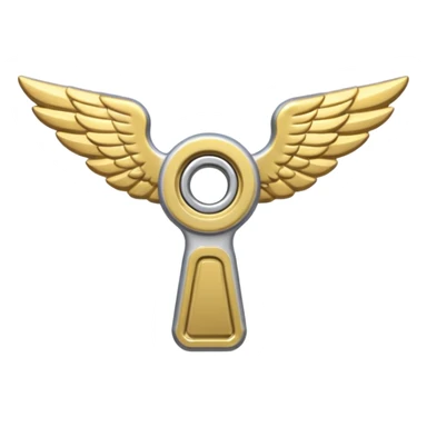 metal wing nut with two grips. sticker